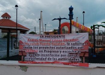 El presidente Andrés Manuel López Obrador recibió queja en la Mañanera de hoy por los problemas con las obras en el municipio de Progreso