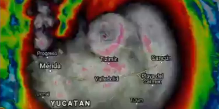 El huracán Delta mantendrá lluvias puntuales torrenciales (de 150 a 250 milímetros) en el norte de Quintana Roo y el oriente de Yucatán