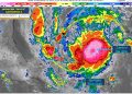 Huracán Delta, categoría 3, provoca lluvias intensas a torrenciales en la Península de Yucatán con vientos fuertes y rachas de 150 a 240 km/h
