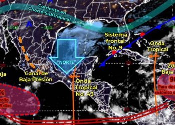 Pronostican tormentas puntuales fuertes en el noreste y oriente de Yucatán, centro y suroeste de Campeche