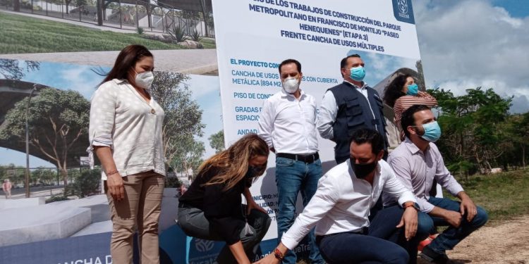 Inicio de los trabajos de construcción del Parque Metropolitano en Francisco de Montejo “Paseo de Henequenes”