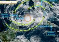 El centro de la Tormenta Tropical “ETA” se mantiene al noreste de la Península de Yucatán / Ocasiona lluvias puntuales fuertes en Campeche, Yucatán y Quintana Roo