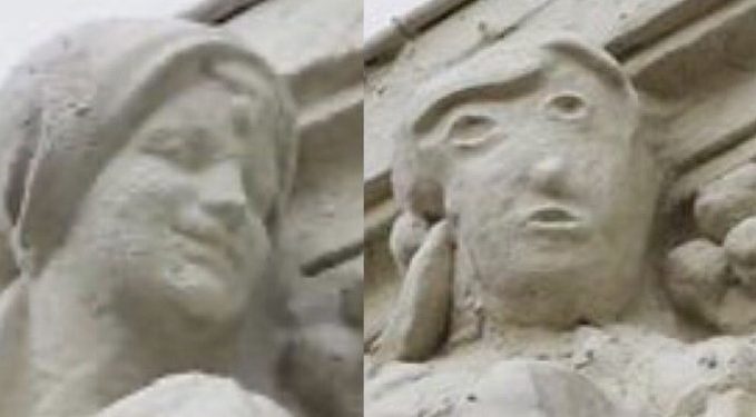 Tras años inobservada, una bárbara “restauración” de una escultura en Palencia, España, causa hilaridad y enojo, de nueva cuenta