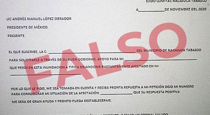 La Secretaría de Bienestar, dependencia federal, llama a no dejarse engañar con un audio en el que un particular habla de un trámite para recibir recursos federales a damnificados por inundaciones