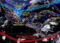 El Frente Frío No. 18 y un canal de baja presión ocasionarán lluvias puntuales intensas en Campeche, Chiapas, Tabasco y Yucatán