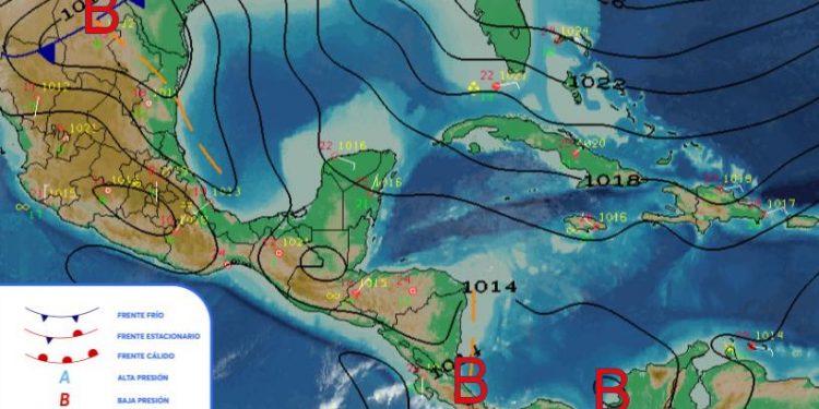 Surada retrasa llegada de frente frío número 24 a la Península de Yucatán /  Sus efectos iniciarán el lunes 3 de enero