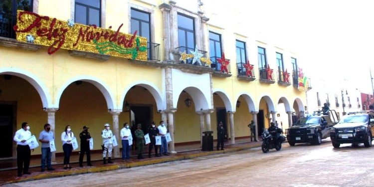 Más de 100 elementos participan en el “Operativo de Seguridad Guadalupe-Reyes” en Valladolid, según anunció el presidente municipal, Enrique Ayora Sosa