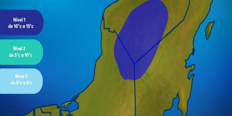 Para esta noche y amanecer de este viernes se presentará “nivel 1 de heladez” en la península de Yucatán / Para el viernes se pronostica cielo nublado por la tarde con lluvias puntuales fuertes en Campeche
