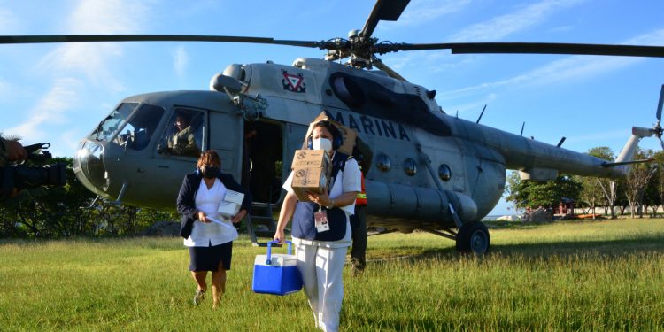 Se lograron aplicar un total de 12 mil 180 vacunas a docentes de educación básica, de los diferentes municipios de Campeche dice la Secretaría de Marina-Armada de México