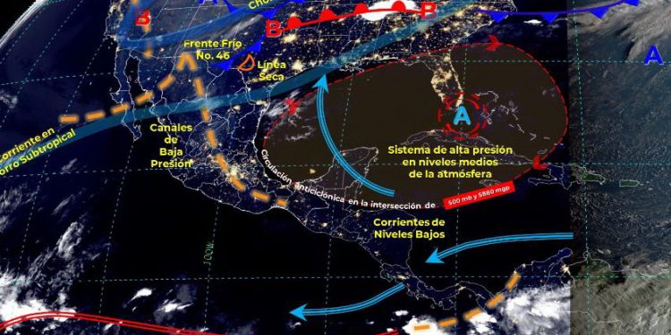 En las próximas 24 horas, se prevé cielo despejado a parcialmente nublado, sin probabilidad para lluvias en Yucatán: se prevén temperaturas muy calurosas durante el día
