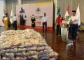 La Cruz Roja Mexicana Delegación Yucatán recibió del Club Libanés de Mérida 750 despensas alimentarias que serán distribuidas en los municipios de Progreso, Akil y Yaxcabá