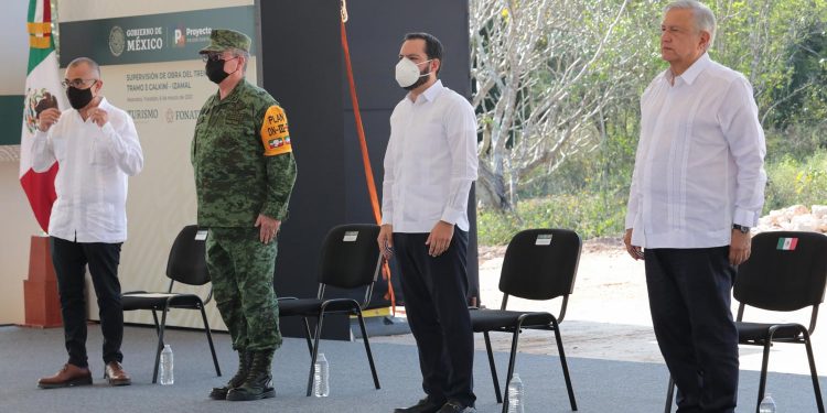 Presidente Andrés Manuel López Obrador llamó a las empresas encargadas de construcción del tren maya a acelerar los trabajos para concluir el proyecto a finales de 2023
