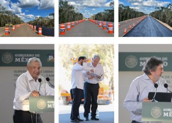 Supervisan  presidente AMLO y gobernador Vila “avance de la construcción del tramo 4 Izamal-Cancún Aeropuerto del Tren Maya” / En La Plancha habrá estación y parque, dice Jiménez Pons