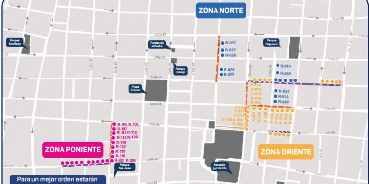 Gobierno del Estado y Ayuntamiento de Mérida anuncian la reubicación de algunas zonas de ascenso y descenso, la cual se implementará desde el lunes 29 de marzo: Estas adecuaciones contribuirán a mejorar la movilidad, dicen