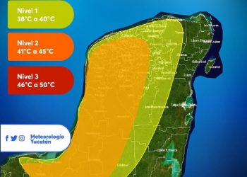 Pronostican calor asfixiante: para la tarde de este sábado se presentarán los niveles 1 y 2 de “calor extremo” en las ciudades indicadas del gráfico, así como localidades aledañas