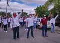 Llaman candidatos de Morena a la verdadera transformación del Congreso de Yucatán / Jazmín Villanueva Moo organizó una caravana vehicular por calles de las colonias más populares