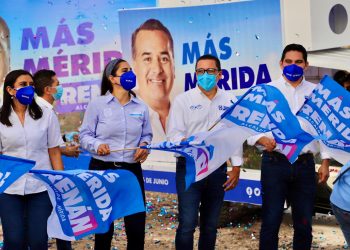 Víctor Hugo Lozano Poveda arrancó su campaña por la diputación local del IV Distrito, con cabecera en Mérida / el líder nacional del PAN, Marko Cortés Mendoza, acompañó al candidato