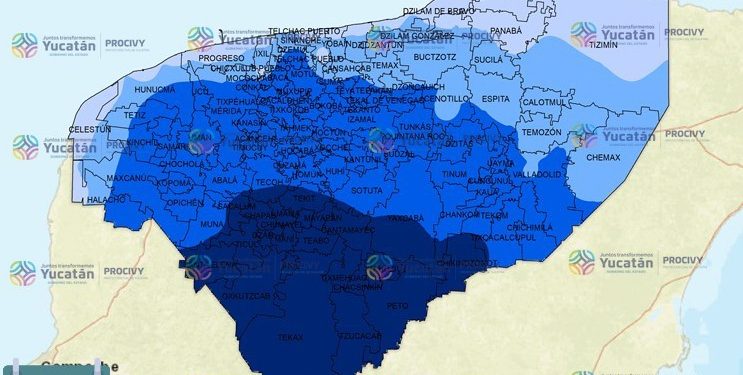 Alerta Procivy de llegada del frente frío 47  que causará abrupto cambio de clima / Se esperan temperaturas de 13 a 15 grados en el cono sur del estado de Yucatán