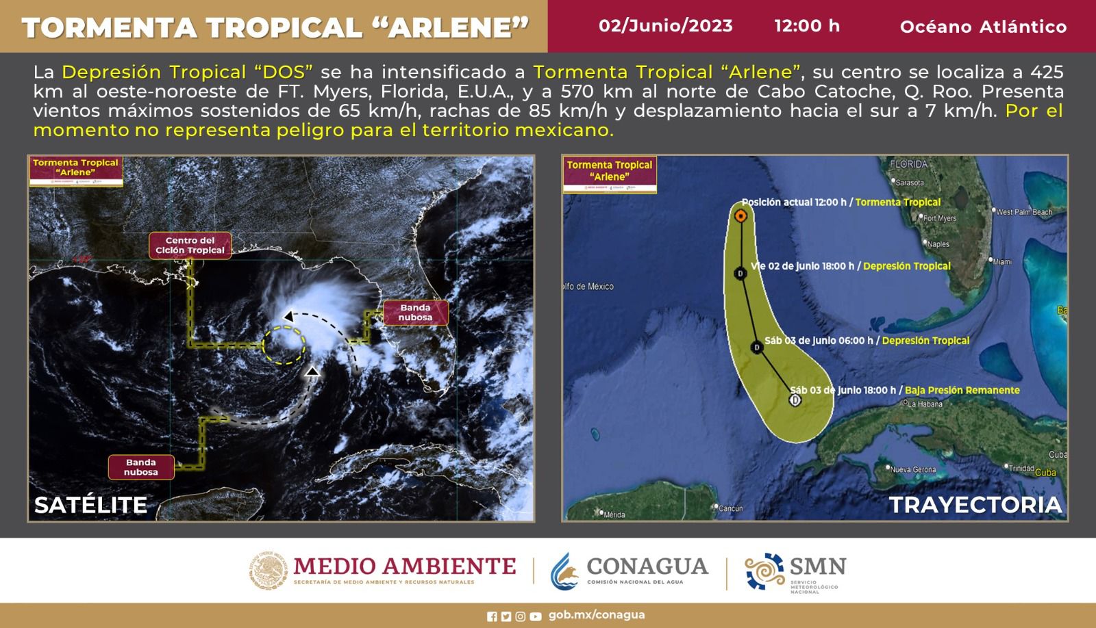 En El Golfo De México Se Formó Arlene El Primer Ciclón De La Temporada El Cual Sería De Corta 1393