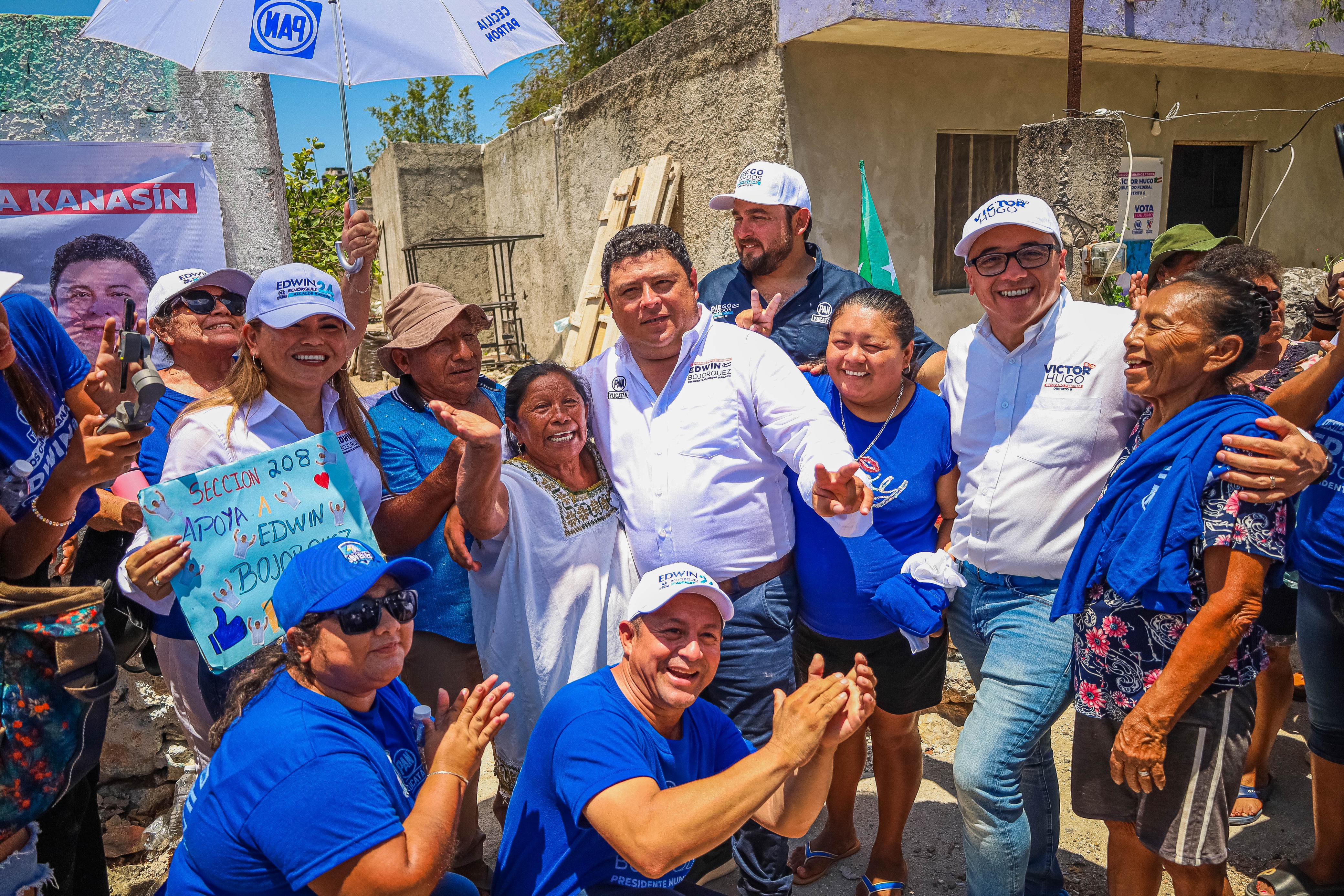 Con Víctor Hugo en el Congreso de la Unión, Kanasín logrará grandes cosas: caminan casa por casa los candidatos