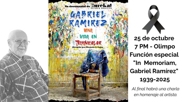 Proyección in memoriam del artista yucateco Gabriel Ramírez quien falleció el lunes 20 de octubre