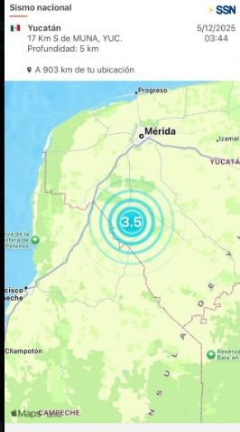El Servicio Sismológico Nacional tiene registro de sólo 6 sismos en Yucatán incluyendo los dos de ayer