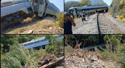 Descarrilamiento de la máquina principal del Tren Interoceánico en Oaxaca deja al menos 20 heridos / A bordo viajaban 241 pasajeros y 9 tripulantes