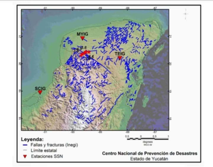 Recientes sismos registrados en el Sur de Yucatán son consecuencia de derrumbes y desplazamientos de las paredes de cavernas ubicados en la cercanía de la falla geológica de Ticul