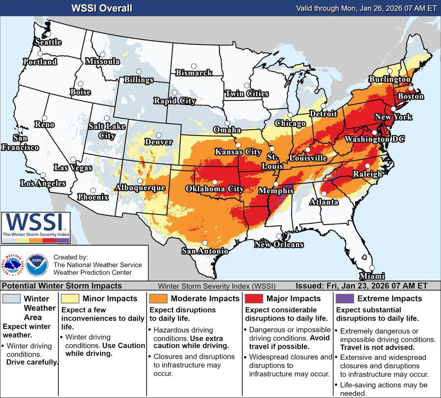 Prevén fuerte impacto por tormenta invernal en Estados Unidos durante el fin de semana / Llaman a población a tomárselo en serio