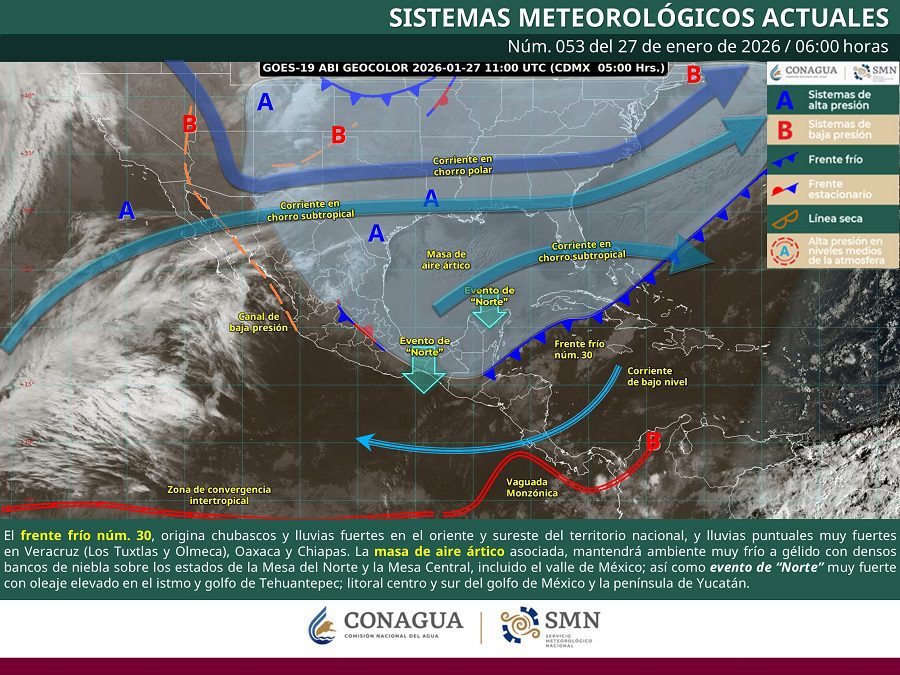 Grupo ASUR marcó 27 cancelaciones y 30 demoras entre las operaciones programadas de vuelos ayer lunes / Posible otra tormenta invernal en Estados Unidos