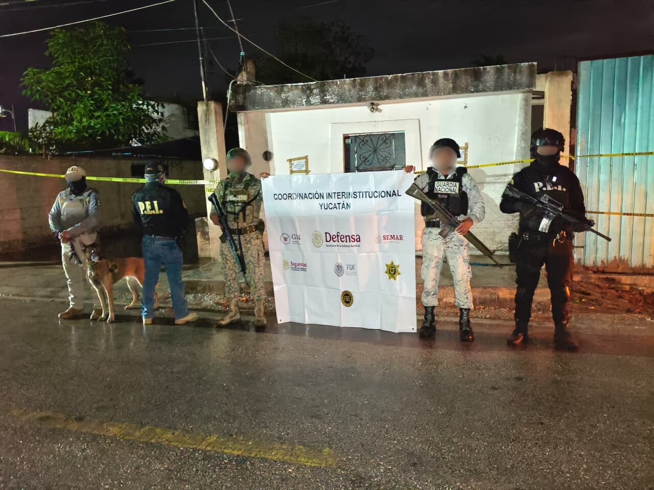 Ejecutan orden de cateo autorizada en un predio del municipio de Dzidzantún, Yucatán, como parte de una investigación en curso