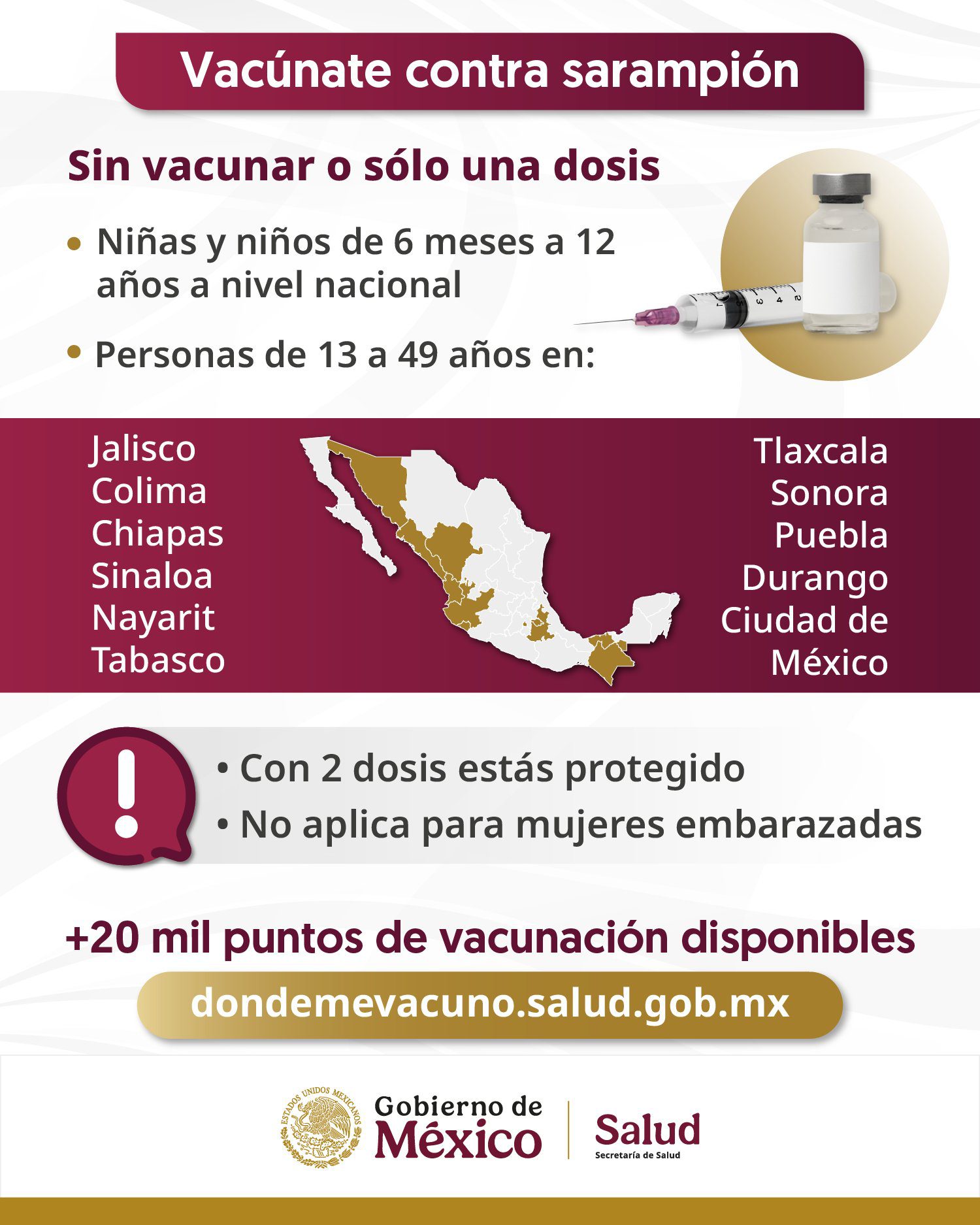 En Yucatán, la incidencia de sarampión aumentó en 28.57 por ciento, al detectarse dos nuevos casos