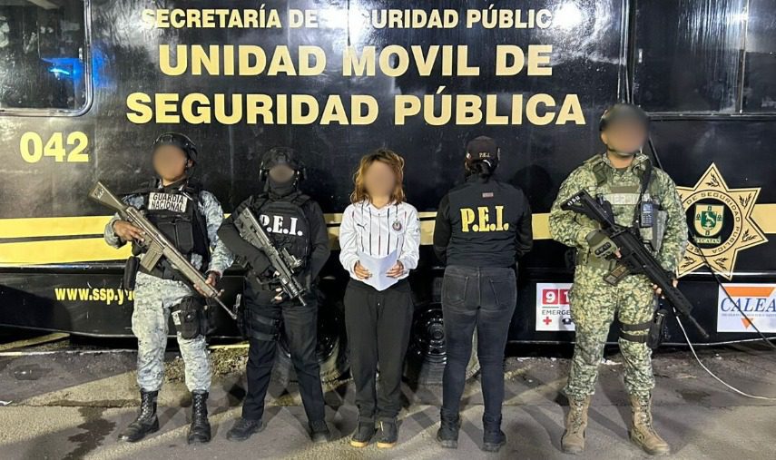 Detienen a mujer procedente del Estado de México dedicada al narcotráfico que se había escondido en Mérida