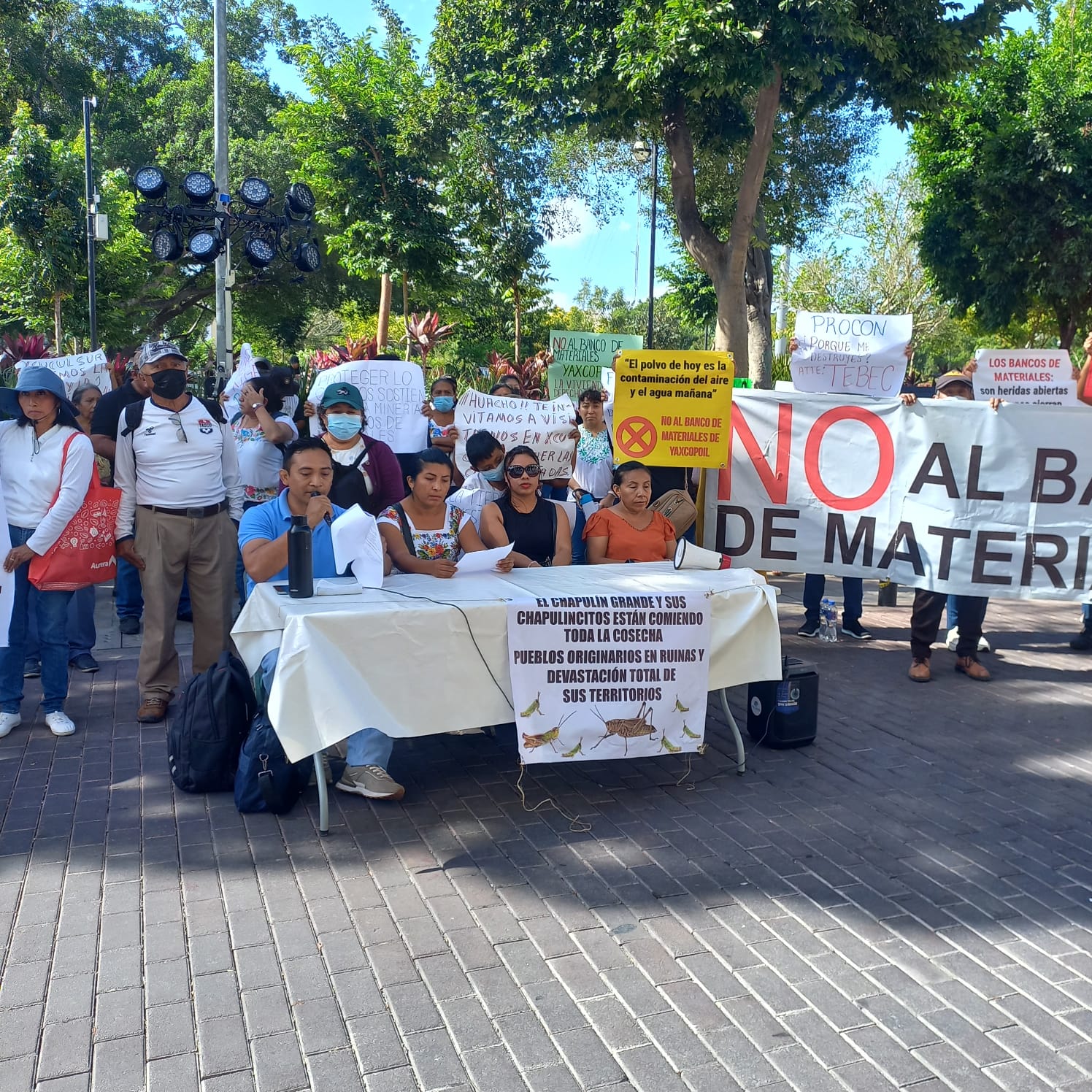 Pobladores de 10 comisarías de Umán y Mérida denuncian el grave impacto socioambiental que sufren a consecuencia de los bancos de material pétreo