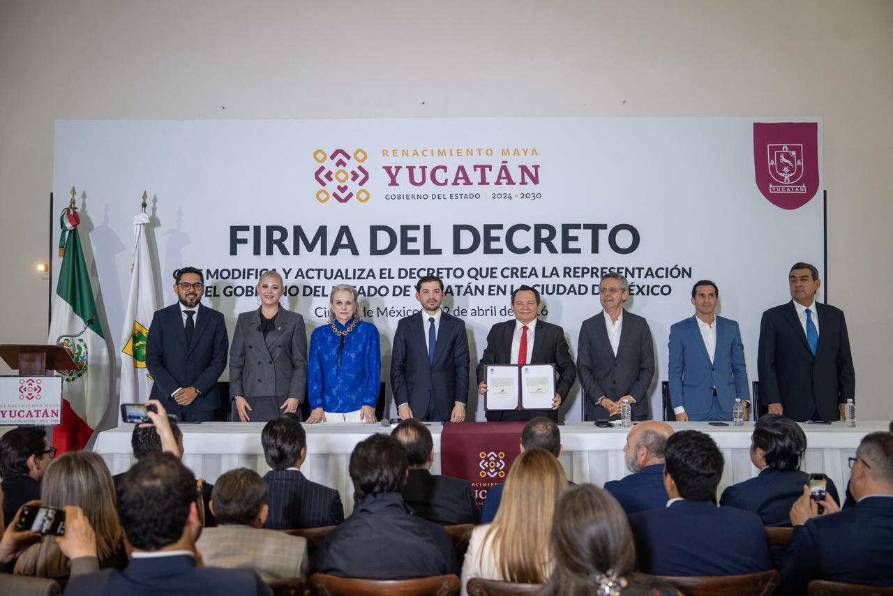 Firman gobernador Decreto de Modificación y Actualización de la Representación del Gobierno de Yucatán en la Ciudad de México