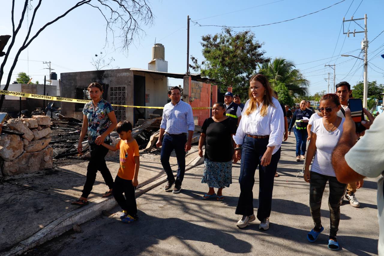 El Ayuntamiento de Mérida “brindará apoyo integral a las familias afectadas por el incendio registrado en la colonia San Luis Sur Dzununcán”