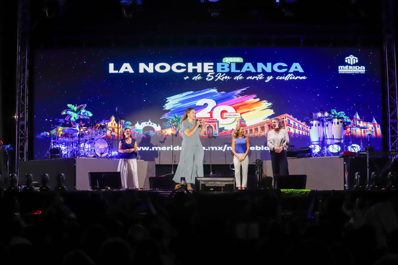 Alcaldesa Cecilia Patrón invitó a todas y todos a disfrutar este sábado de más de 5 kilómetros de arte y cultura en la Noche Blanca