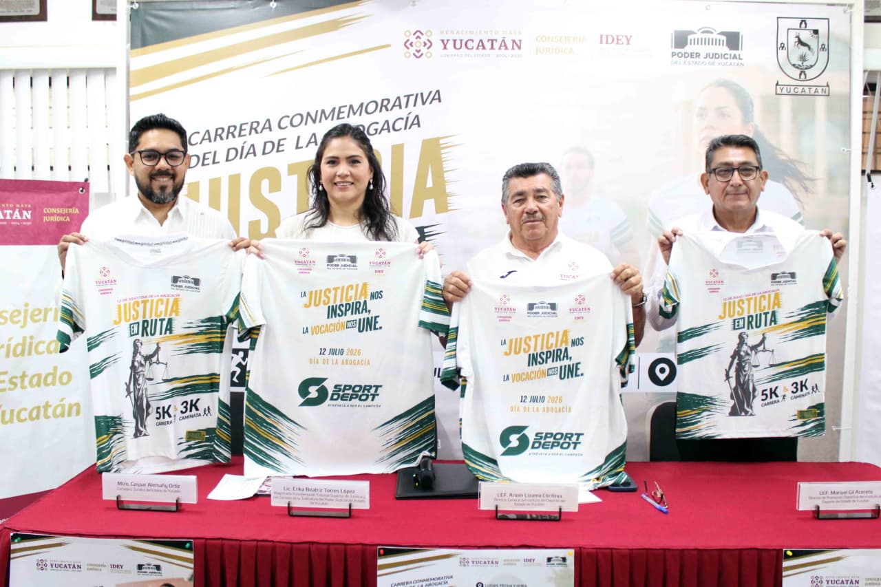 Convocan a participar en la primera edición de la Carrera y Caminata Familiar Justicia en Ruta el domingo 12 de julio en Mérida
