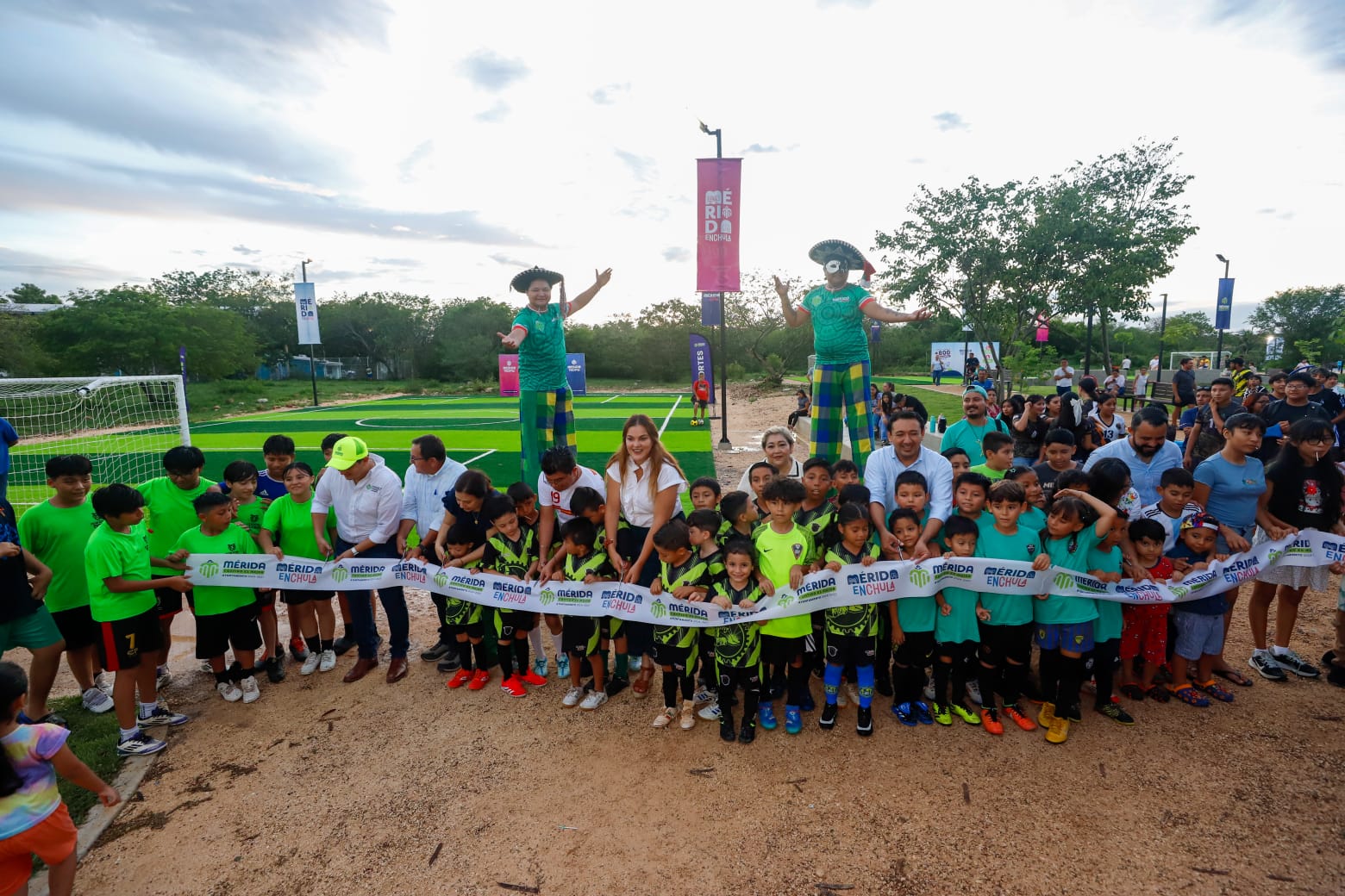 La presidenta municipal Cecilia Patrón Laviada entregó los trabajos de rehabilitación del Parque de Diseño Participativo de Villa Magna del Sur