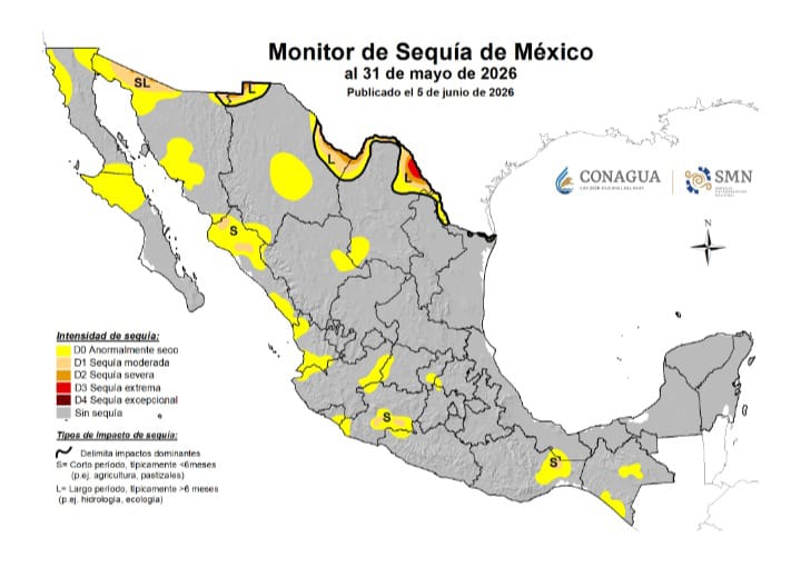 La sexta sequía más prolongada en 23 años, en la Península de Yucatán, llegó a fin el pasado 30 de abril, e incluso, con las recientes lluvias intensas, la región quedó libre de todo tipo de resequedad