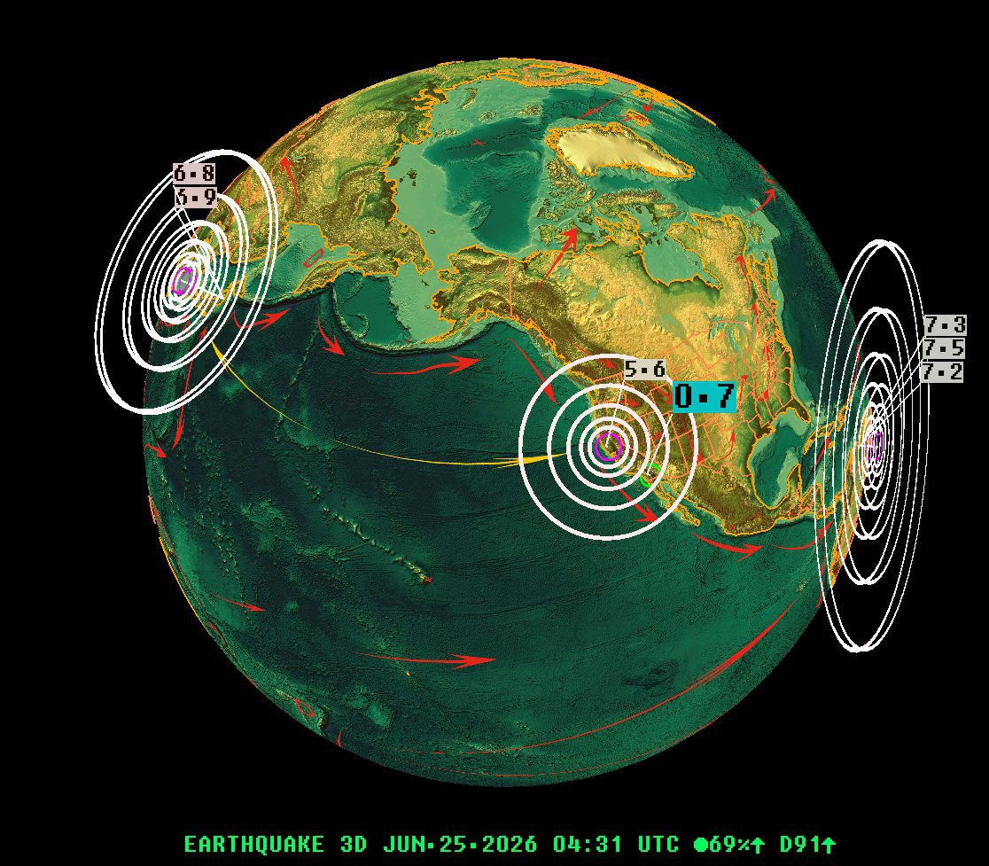La Tierra acaba de experimentar cuatro terremotos significativos en un solo día: en California, en el norte de Venezuela y en Japón
