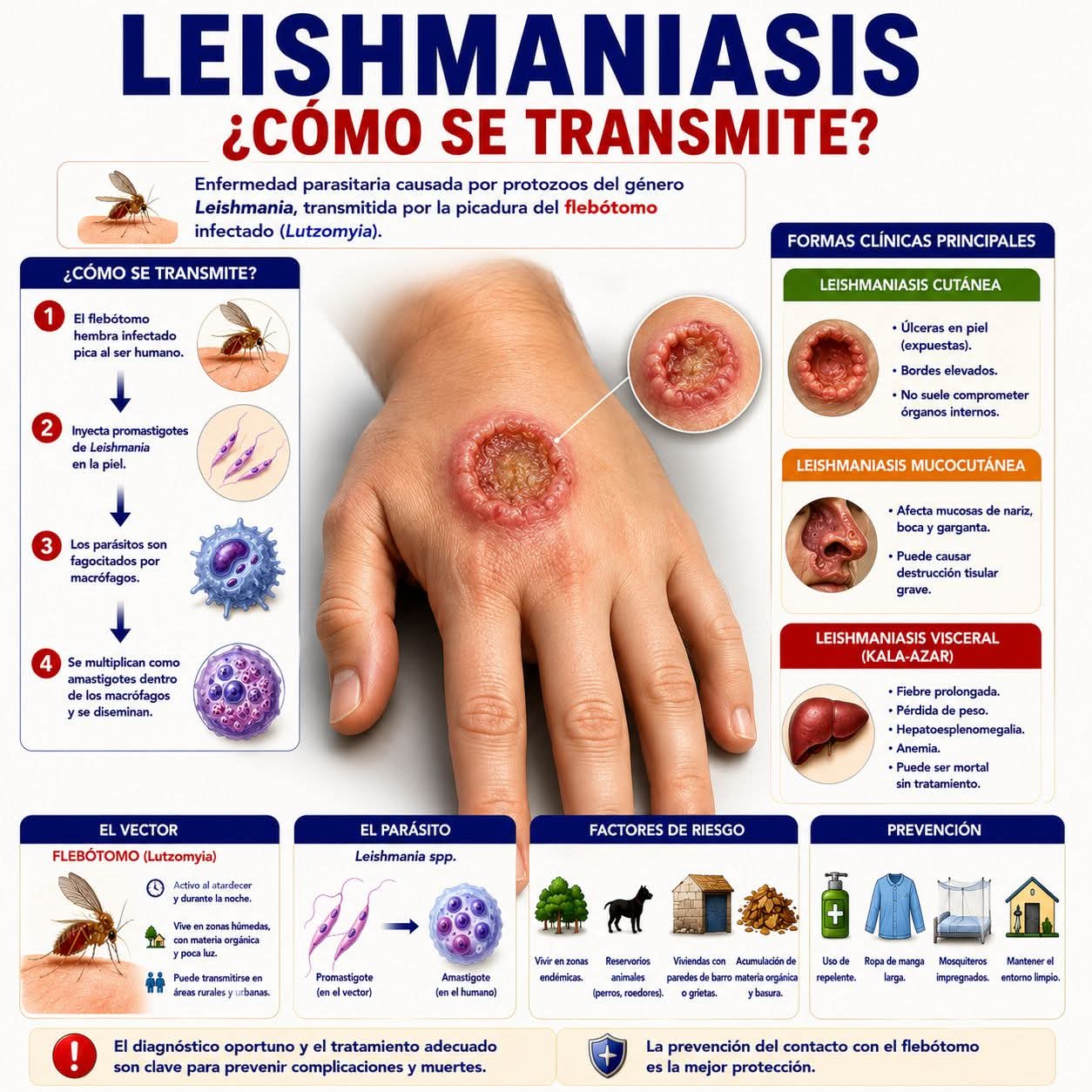 México enfrenta un brote de leishmaniasis, con 400 casos confirmados en lo que va del año, cuadruplicando la cifra registrada en 2025