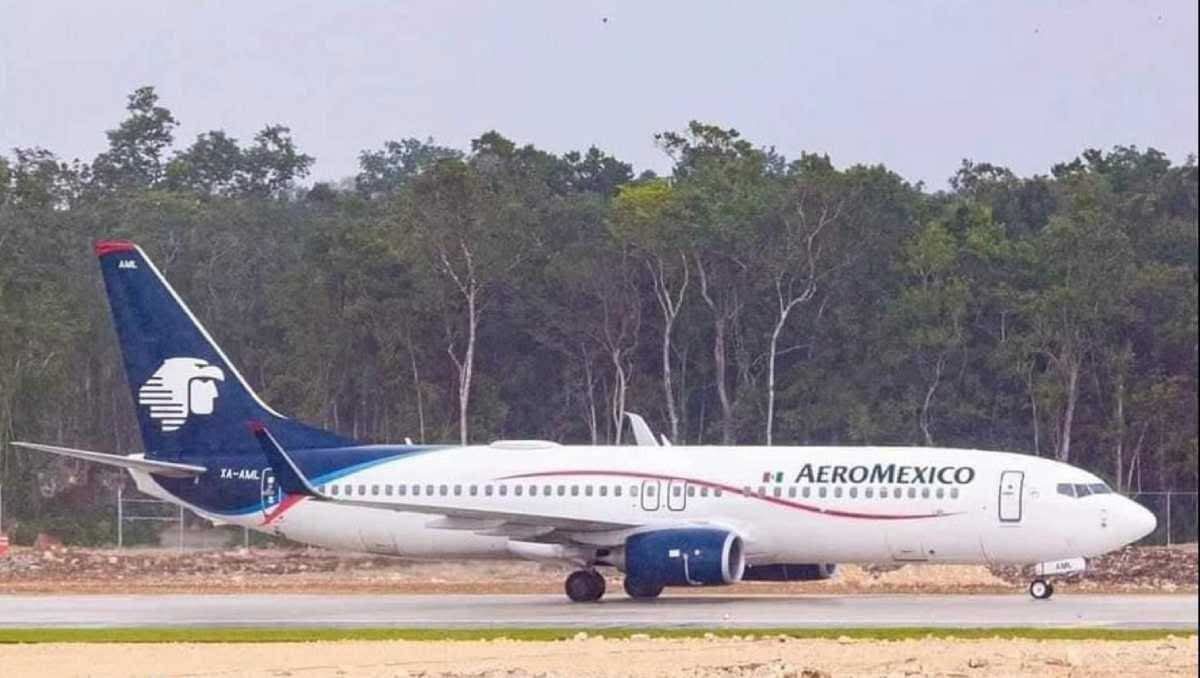 Aeroméxico informó que suspenderá temporalmente sus vuelos desde y hacia el Aeropuerto Internacional de Tulum “Felipe Carrillo Puerto”