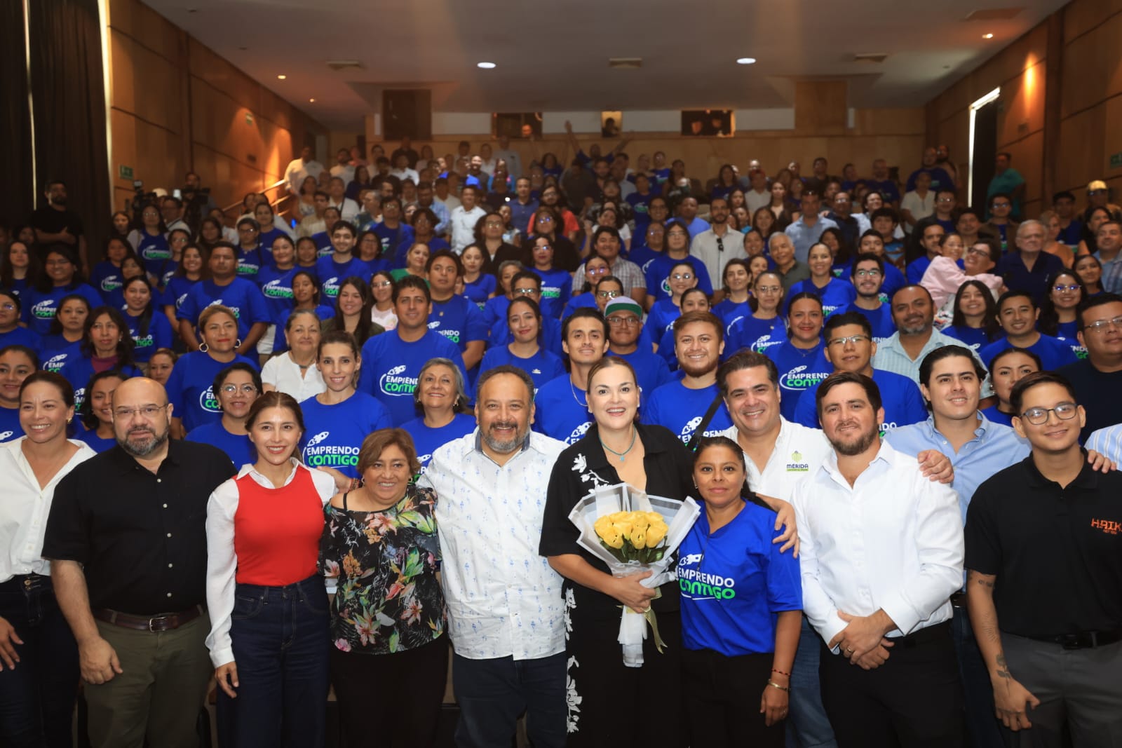 La presidenta municipal Cecilia Patrón Laviada dio la bienvenida a las 140 emprendedoras y emprendedores que integran la cuarta generación del programa municipal “Emprendo contigo”