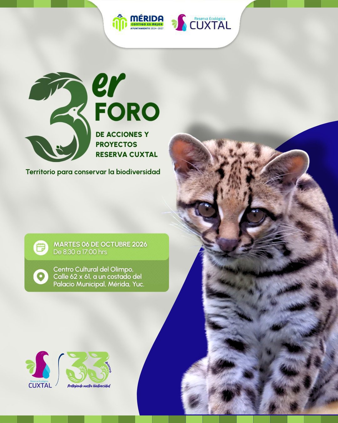 La Reserva Ecológica Cuxtal llevará a cabo el 3er Foro de Acciones y Proyectos Reserva Cuxtal: “Territorio para conservar la biodiversidad”