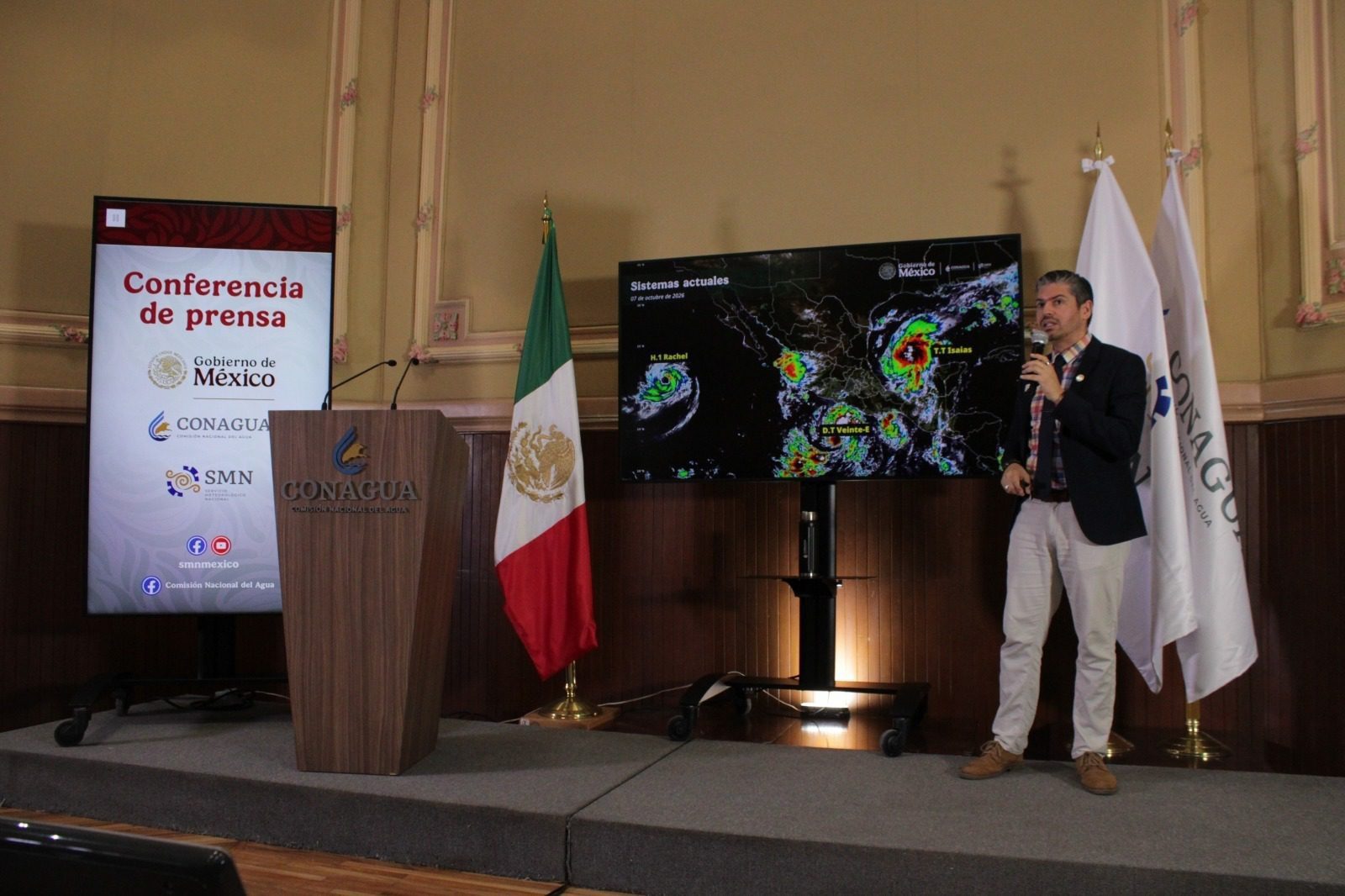 En Yucatán se prevén lluvias de muy fuertes a intensas, debido a las tormentas tropicales Isaías y Simón, que afectan el Golfo de México y el Pacífico
