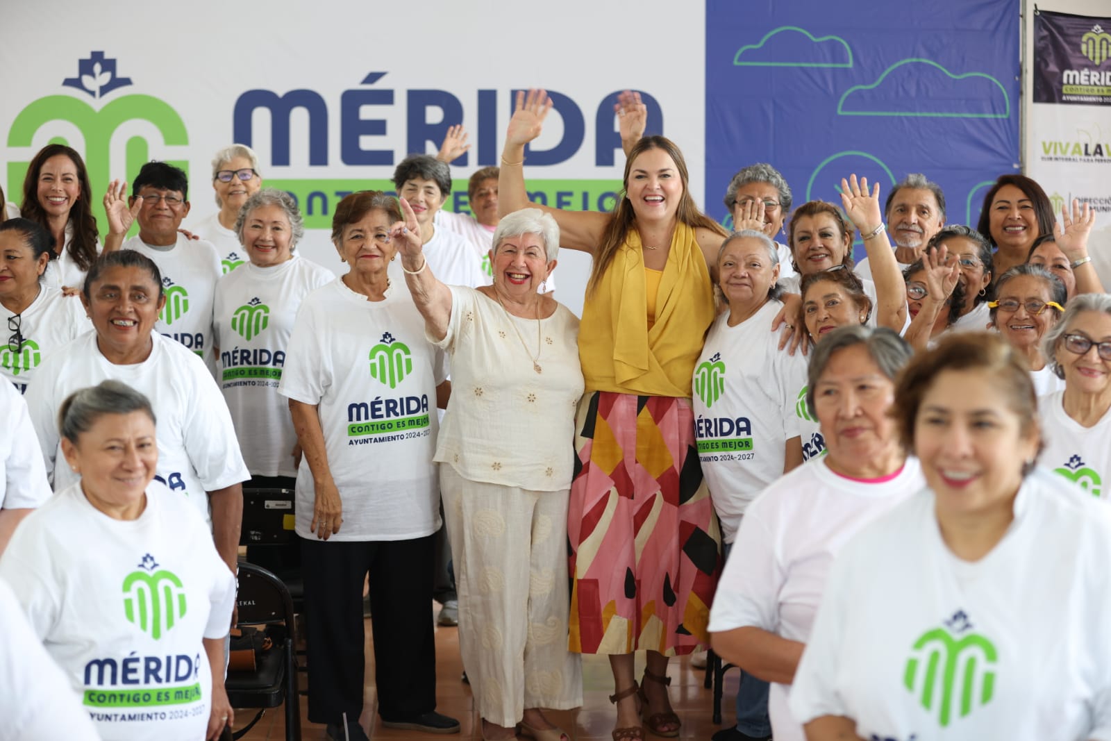 La presidenta municipal Cecilia Patrón Laviada inauguró el Club Integral Viva la Vida “Sara Mena” en la colonia Pacaptún para personas de la tercera edad