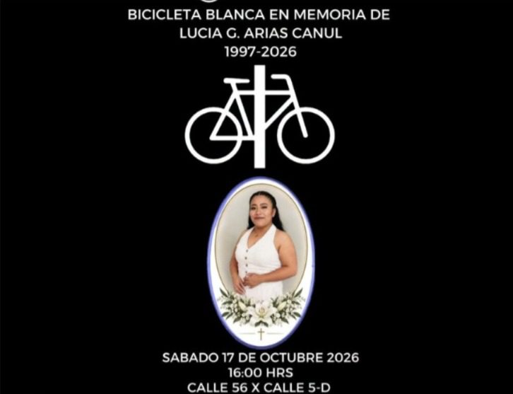 Cicloturixes colocará “bicicleta blanca” en el lugar donde fue atropellada Lucía G. Arias, quien se dirigía a su trabajo en bici y murió / El conductor se dio a la fuga