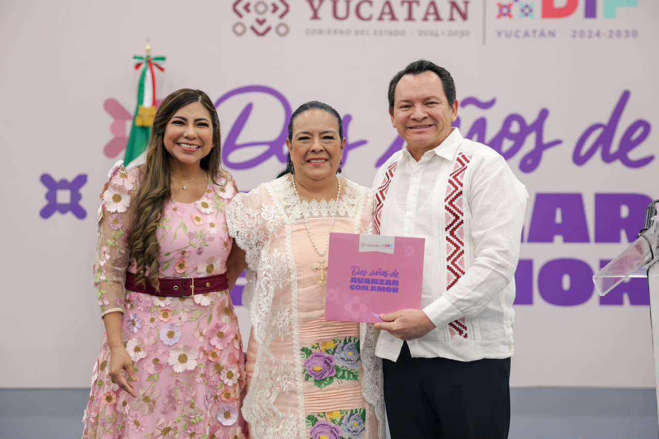“En dos años, 125 mil niñas, niños y adolescentes de 105 municipios recibieron 30 millones de raciones en sus escuelas”, dijo Wendy Méndez Naal, presidenta honoraria del DIF Yucatán