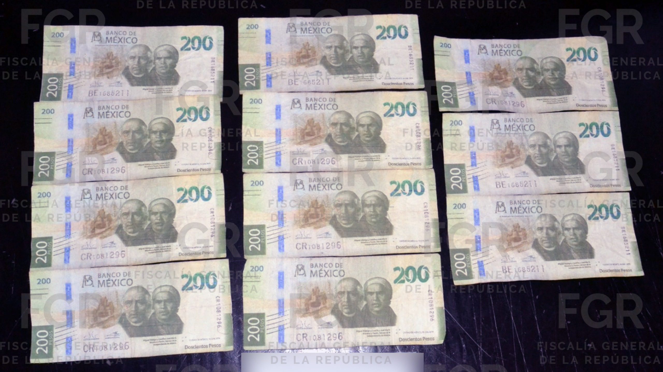 Distribuían billetes falsos de 200 pesos en Yucatán / Tras detención de persona y cateos en Mérida, la FGR obtuvo vinculación a proceso contra delincuente detenido en el centro por la policía municipal